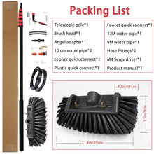 Cleaning Products, Cleaning Brush for Solar Panel Window with Inline Water Filter System, Five-Sided Bristle Design, for Cleaning Solar Photovoltaic Panels,10.8m(36ft) withscraper