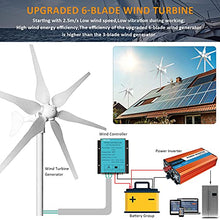 AUECOOR 600 Watts Solar Panel Wind Turbine Generator with 6 Blade Kit Hybrid System:2pcs 100W ETFE Flexible Monocrystalline Solar Panel,400W Wind Turbine