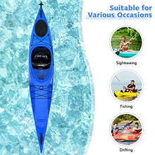 GLOBALWAY 12FT Sit-in Kayak with Storage, 1-Person Surfing Raft Blue