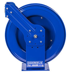 COXREELS Spring Rewind Hose Reel for Fuel Dispensing 3/4" I.D. 75' Hose 300 PSI Blue