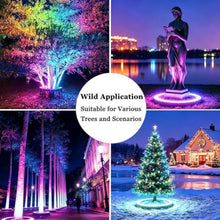 Tree Lights Outdoor Interlocking Waterproof Tree Ring Lights, Suitable for Commercial Palm Tree Landscape Lighting