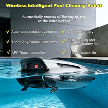 SDdPulse Pool Cleaner Robot,Solar Powered Automatic Robotic Pool Skimmer with APP & Remote Control and 3.8L Large Filter Basket,24/7 Surfaces Cleaner,5200mAh Battery,for All swimm