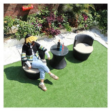 Balcony Table and Chair Set Courtyard Balcony Small Table And Chairs Garden Furniture Sets Leisure Rattan Three-piece Set Waterproof Outdoor Table And Chair Bistro Table Set ( Color : 1 chairs-1 table