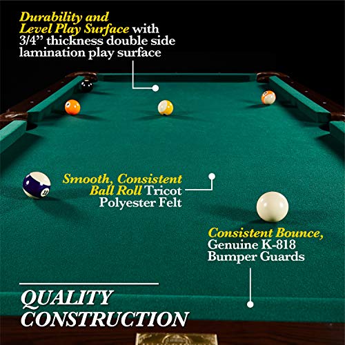 Barrington Billiards Pool Table Set Green/Dark Wood Grain