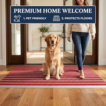 Eejovative Heavy Duty Rubber Doormat for Front Door Outside, Non-Slip Backing, Sturdy for Indoor or Outdoor(Black WxL 100x180cm/3.3x5.9ft)