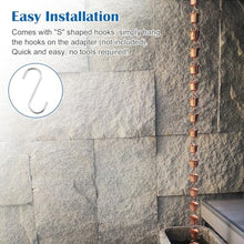 YUSIWOAL Rain Gutter Chain with Adjustable Cups for Downspout Water Management, Easy Installation Solution(3.5M (11.5Ft))