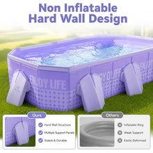 Foldable Above Ground Swimming Pool, Portable Backyard Pool