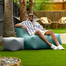 Jaxx Coza Outdoor Chair - Large Bean Bag Lounge Chair for Poolside & Patio Lounging - Sunbrella, Breeze