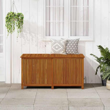 GBCDSWBR Garden Storage Box 59.1x31.5x29.5 in Acacia Wood Patio Bench