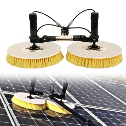 Ostreemaner Photovoltaic Panel Cleaning Brush-Dual-Ended Spin,Solar Photovoltaic Panel Cleaning Brush,500-750m³/H,3.5m/5.5m/7.5m Extendable Pole Brush,Mains Power,7.5M