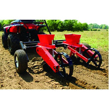 Field Tuff Corn and Bean Planter with Adjustable 2 Row Widths, 14" to 36.6" - Includes 13" Pneumatic Tires, 15 lb Capacity per Hopper