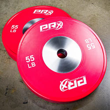 PRx Performance Elite Bumper Plate Pairs Steel Center Insert 55lb Pair