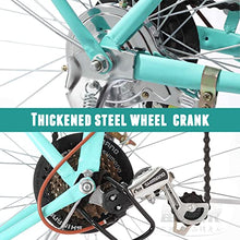 Generic Women's 26 Inch Hybrid Bike Retro-Styled Cruiser 7-Speed Drivetrain Green