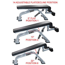 Valor Fitness DF-1 Adjustable Decline/Flat Bench Black/Chrome