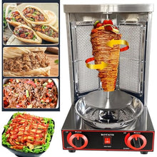 Eastnmythet Shawarma Grill Machine, Gas Doner Kebab Machine, Vertical Broiler Gyro Meat Rotisserie, Stainless Steel Grill Rotating Oven