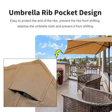 PUCNHZYNW Replacement Canopy for 270cm Half-Moon Umbrella Waterproof Patio Umbrella Cover Outdoor Garden Beach Balcony Shade Canopy