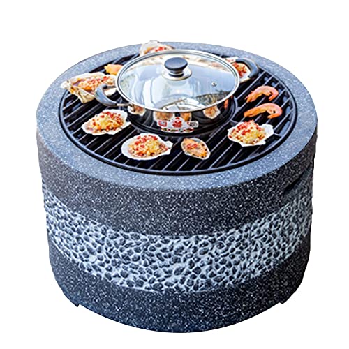 Outdoor Fire Pit Garden BBQ Grill Kit, d Patio Garden Fireplace Camping Outdoor Heating, Campfire Picnic Cooking Fire Pit, 55.5cm