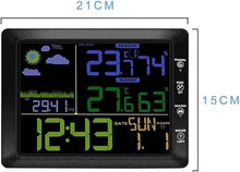 JDXQBLD Weather Station, Wireless Forecast Station, Indoor Outdoor Temperature Humidity Meter, Color Display, Touch Control