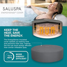 Bestway SaluSpa Grenada AirJet Inflatable Hot Tub with Set of 8 Underwater Non-Slip Pool and Spa Seat and 4 Pack Padded Headrest Pillows, Gray