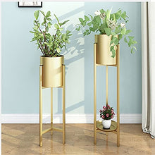 MIIKHI Potted Plant Stand 60/90cm Outdoor Furniture Nordic Plants Stand Balcony Shelf Plant Green Succulent Iron Art Rack Simple Floor Light Luxury Flower ho (Pure Black Double 90cm)