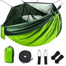 MaGiLL Outdoor Mosquito Net Camping Hammock 1-2 Person Parachute Picnic Hammock Portable Hanging Sleeping Hammock Swing Hammock (Color : Vert) (Vert)