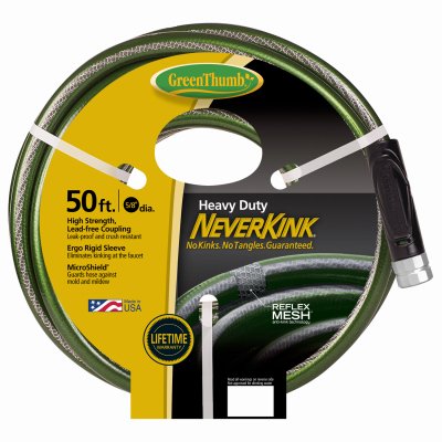Green Thumb 5/8" x 50' NeverKink Heavy Duty Garden Hose - Pack of (10)
