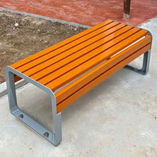 Vttui Backless Patio Bench, 2 Person Outdoor Park Bench,PS