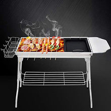 Portable Foldable Charcoal Outdoor Stainless Steel Smoker BBQ for Picnic Garden Terrace Camping Travel 3 5 People or More BBQ Grill