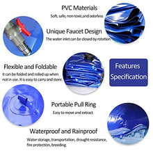 Large Capacity Soft Water Bag Bathtub Bladder For Water Storage with Faucet and Pull Ring, Outdoor Farm Agricultural Drought-resistant Folding PVC Water Reservoir Tank Replacement, Blue ( Size : 3x1.7