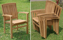 WholesaleTeak 7 Pc Luxurious Grade-A Teak Dining Set Brown