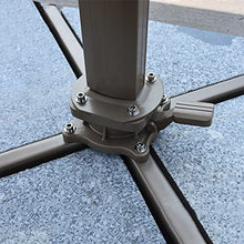 LOERSS Double Top Roating Outdoor Offset Umbrella,Offset Hanging Umbrella,9.8FT Square Cantilever Patio Umbrella,Heavy Duty Sun Umbrella,Outdoor Cantilever Umbrella(3m/9.8ft,卡其色)