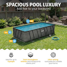 Funsicle Oasis Designer Lap 18' x 9'x 52" Rectangular Above Ground Swimming Pool, with FiltraBoost 1200 GPH Filter Pump, Ladder, Maintenance Kit, Cover, Ground Cloth & Repair Patch, Dark Herringbone