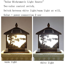 VELLOW Solar Post Lights Fixtures,Modern Outdoor Fence Deck Column Cap Lamp Lantern,Aluminum Housing Waterproof Stigma Lamps,Warm White High Brightness SMD LED Lighting,for Wood Fence,Pathway,Deck