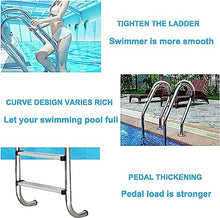 2 Steps Inground Stainless Steel Swimming Ladder Pool Ladder, 304 Stainless Steel 2-Step In Ground Pool Ladder with Non-Slip Footstep