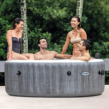 Intex 28439EP PureSpa Plus Greywood Portable Inflatable Bubble Hot Tub Jet Spa Multicolor