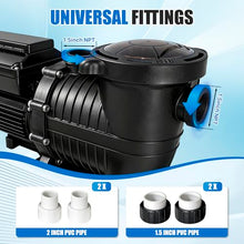 Variable Speed Pool Pump,1.5HP In/Above Pool Pump,High Flow Energy Efficient Powerful Swimming Pool Pumps with 1.5inch NPT Connectors,Filter Basket for Inground or Ground Pools (1.5, Horsepower)