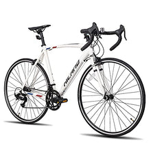 HH HILAND Hiland Road Bike 700c Racing Bike City Commuter Bicycle with 14 Speeds Drivetrain 60cm White
