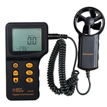 FRAHS Mini Digital Anemometer, Wind Speed Gauge Temperature Air Flow Tester Thermometer, Backlight Wind Speed Meter for Measuring Wind Speed