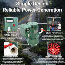 EQCOTWEA 5KW Hydroelectric Generator Set Water Power Generator 220V/60HZ