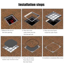 WXPWAMZ Stainless Steel F Manhole Cover 2.6 Ton Load Capaci Inspect Lid for Streets Patios & Plazas (23.6 x 39.3 Inches)