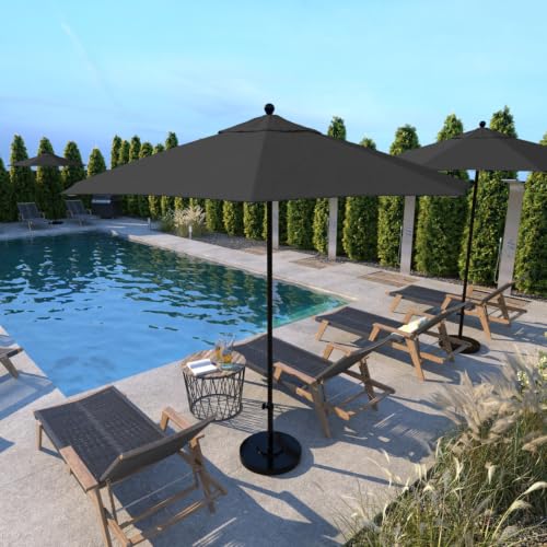OROTLECT 9-Foot Commercial Aluminum Market Patio Umbrella With Push Lift And Fiberglass Ribs In Sunbrella