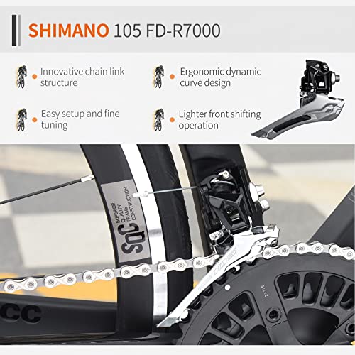 SAVADECK Carbon Road Bike White