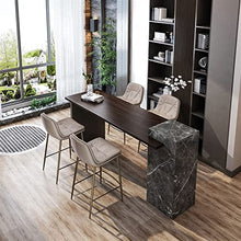 HASMI Bar Stools Bar Chair Modern Metal High Stool Home Double Cushion Back Chair Dining Room Kitchen Bar Chairs Bar Chairs (Size : B)