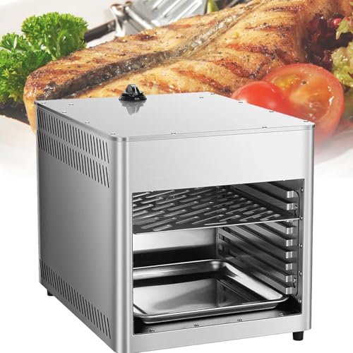 Professional 800℃ Constant Temperature Steak Oven Grill, Commercial Multi-Layer Steak Oven for Pizza, Salmon, Fruits and Vegetables(NPJ003G)