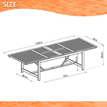 Brampton Patio 9-Piece Rectangular Extendable Dining Table Set Eucalyptus