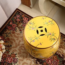 ECOLFE Garden Stool, Flower and Bird Ceramic Drum Stool，Garden Decorative Stool, Suitable for Garden, Patio, Lawn,Home Indoor & Outdoor