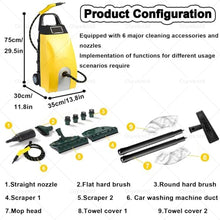 High Pressure Steam Washer Jet Washer, Power Wash with Accessories, for Patio and Car, Portable Heavy-Duty Steam Cleaner for Cleaning Drives, Vehicles, Garden Blue