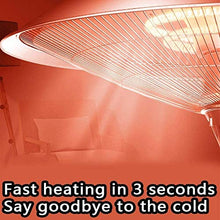 Garden Halogen Patio Heater, Electric Infrared Heater Hanging Lamp Ceiling Mounted Heat Warmer for Balcony Courtyard Radiant Heater Angle Adjustable,Silver