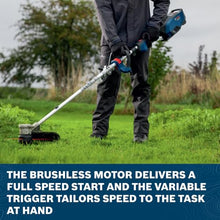 BOSCH GRT18V-40N18X 18V String Trimmer Kit with 8.0Ah High Power Battery, Charger, Brushless Motor, and Anti-Tangle System