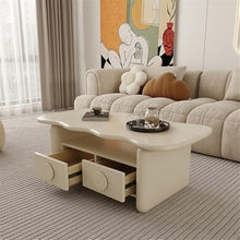 DINBOZ26X Living Room Table Modern Minimalist Coffee Table with Storage for Living Room, Small Space Luxury, Creative Design, Home Tea Table Outdoor Side Table(White)